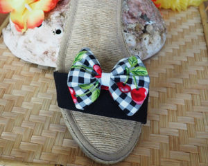 Check Cherries — Billy Button Shoe Clips