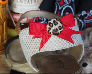 Leopard Red Bows — Billy Button Shoe Clips