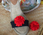 Red Curly — Billy Button Shoe Clips