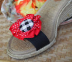Red with White Dots — Billy Button Shoe Clips