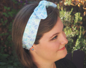 Vintage Blue Floral Headband