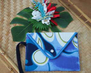 Connie Blue Small Vintage Clutch
