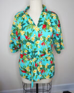 Tropical Vintage Style Swimsuit Coverup (Large/Extra Large)