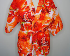 Vintage Tropical Orange Swimsuit Coverup (Large/Extra Large)